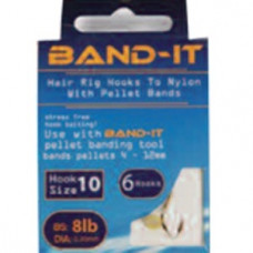 Band-it barbless hair rig hooks to nylon Size 10 (BAN120)